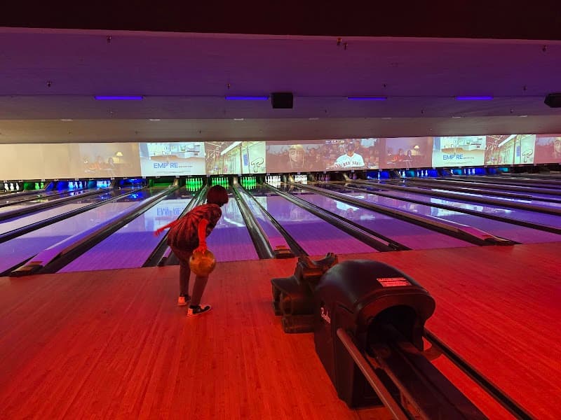 Interior view of Bowlero Fullerton bowling alley