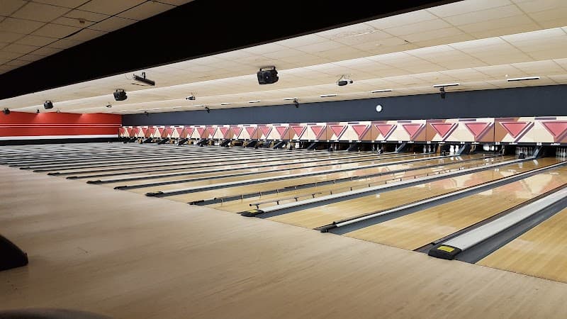 Interior view of Bowlero Gulf Gate bowling alley