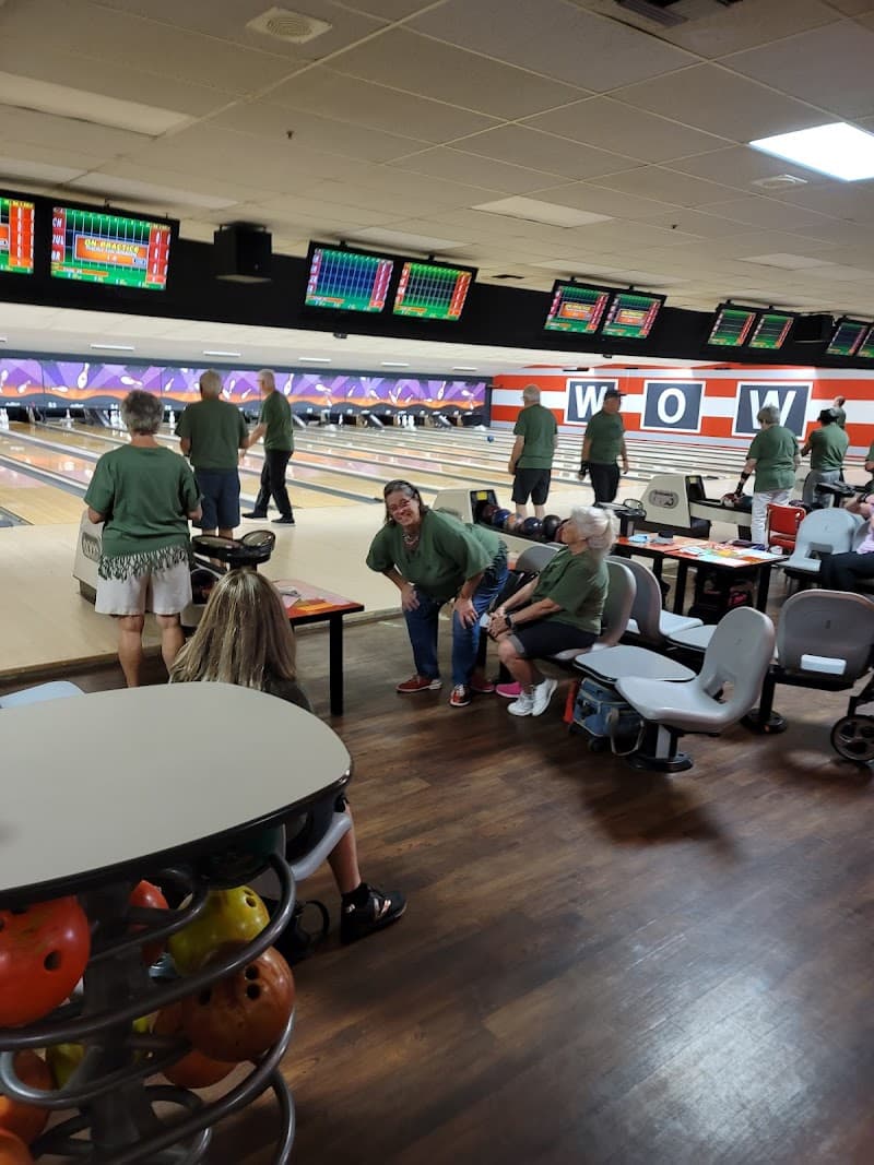 Interior view of Bowlero Hemet bowling alley