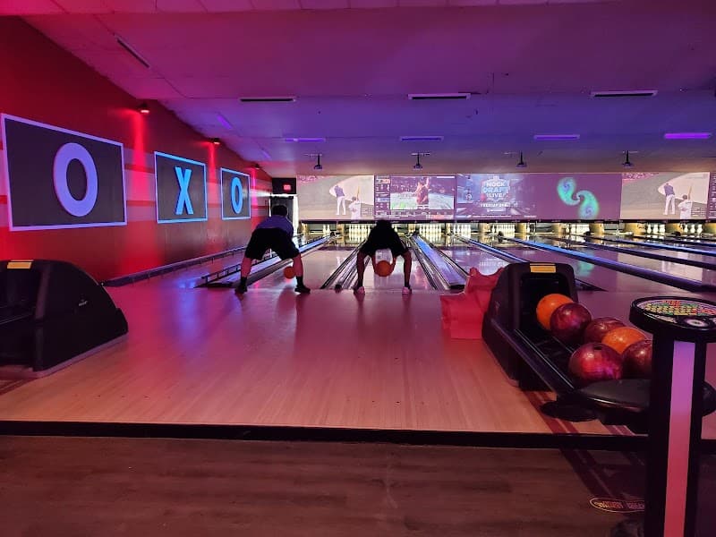Interior view of Bowlero Highland Hills bowling alley