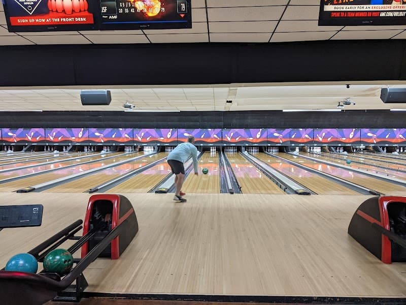 Interior view of Bowlero Lakeland bowling alley