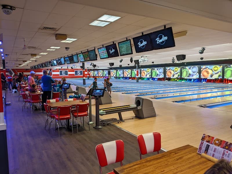 Interior view of Bowlero Limerick bowling alley