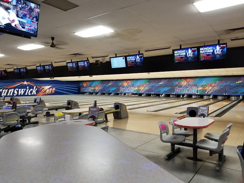 Interior view of Bowlero Mesa bowling alley