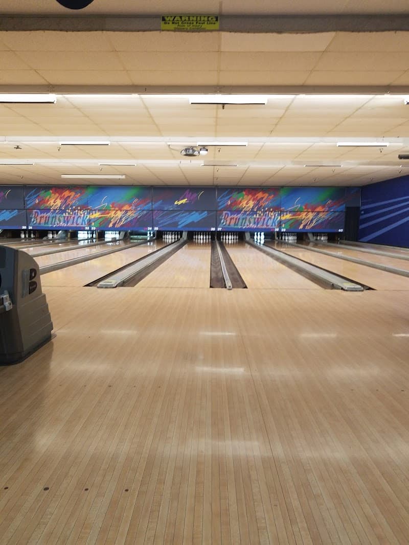 Interior view of Bowlero Moreno Valley bowling alley