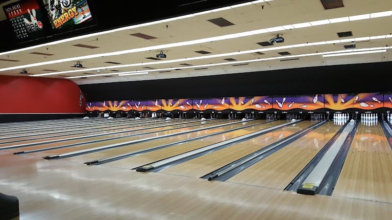 Interior view of Bowlero North Sacramento bowling alley