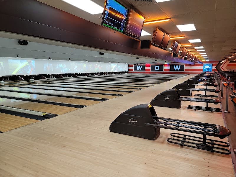 Interior view of Bowlero Overland Park bowling alley