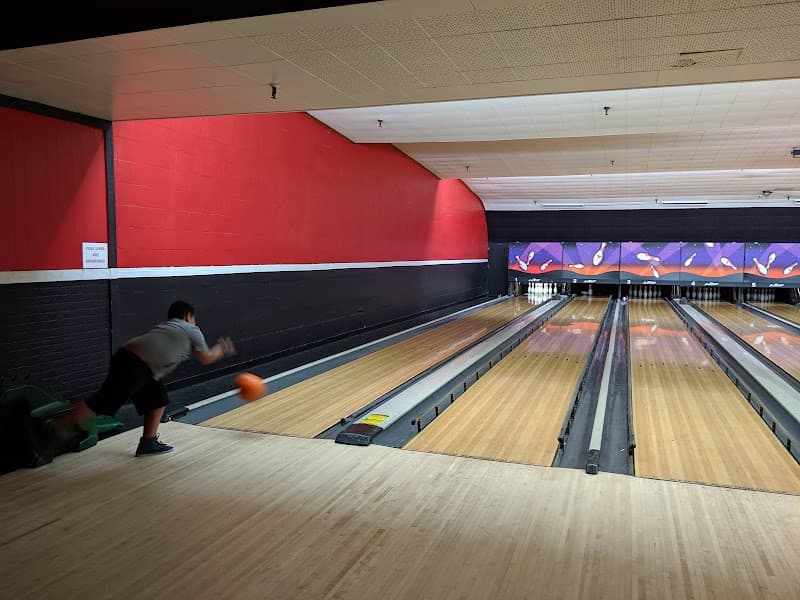 Interior view of Bowlero San Bernardino bowling alley