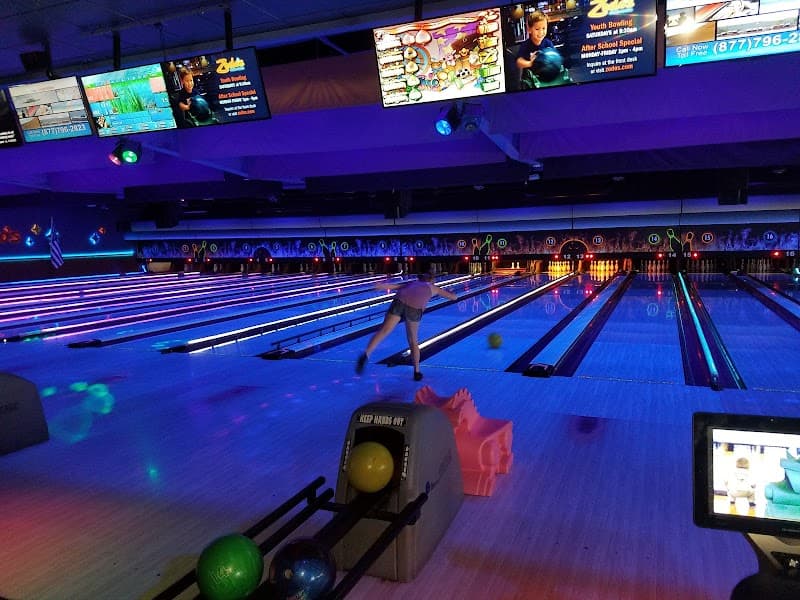 Interior view of Bowlero Santa Barbara bowling alley