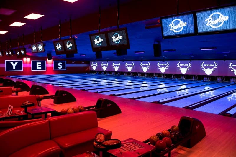 Interior view of Bowlero Shrewsbury bowling alley