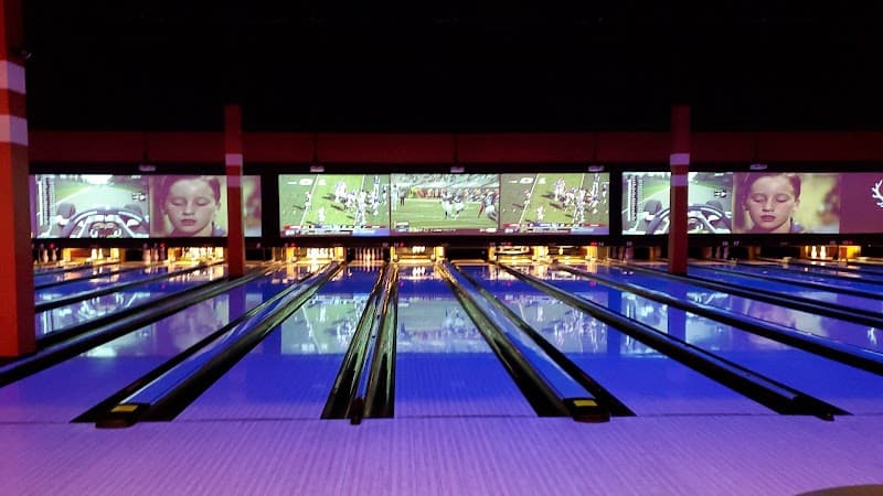 Interior view of Bowlero St Peters bowling alley