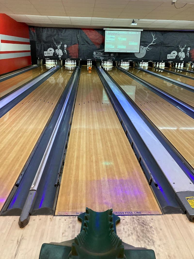 Interior view of Bowlero Texas City bowling alley