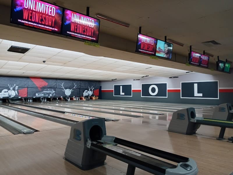 Interior view of Bowlero Tucson bowling alley