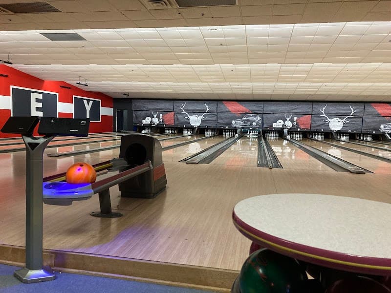 Interior view of Bowlero Vernon Hills bowling alley