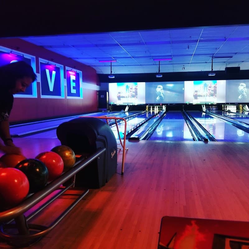 Interior view of Bowlero Visalia bowling alley