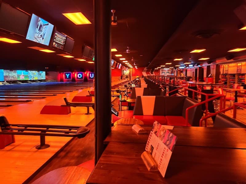 Interior view of Bowlero Wauwatosa bowling alley