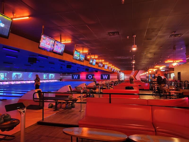 Interior view of Bowlero Webster bowling alley