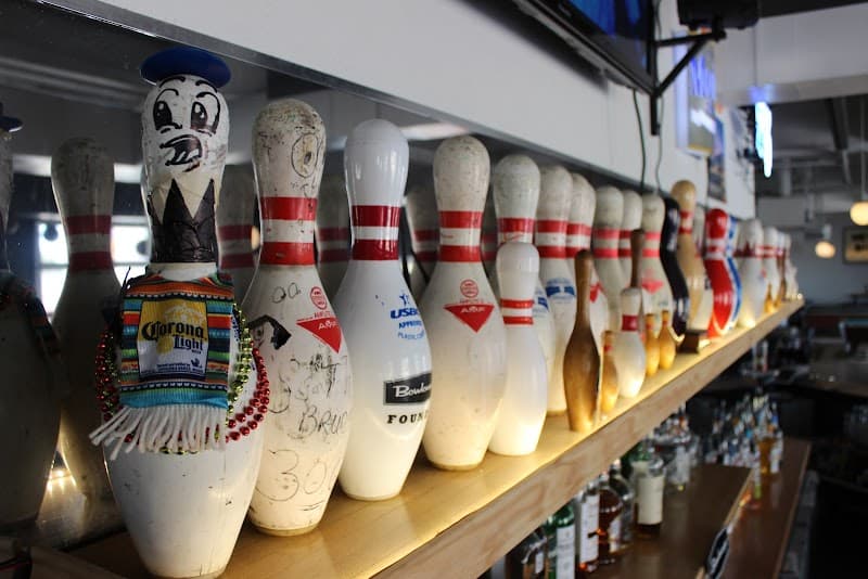 Interior view of Bowlounge bowling alley