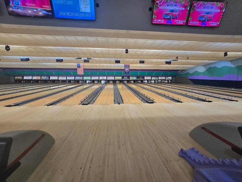 Interior view of Brattleboro Bowl bowling alley