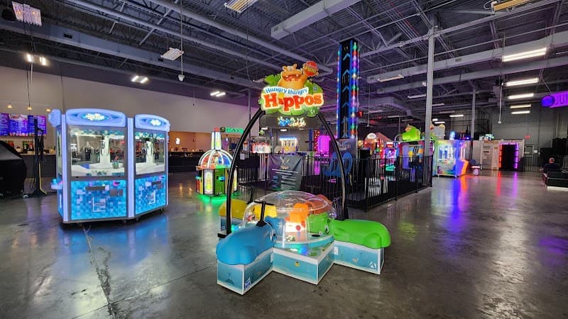 Interior view of Bravoz Entertainment Center bowling alley