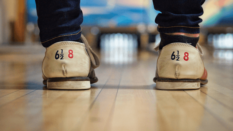 Interior view of Broadway Lanes bowling alley