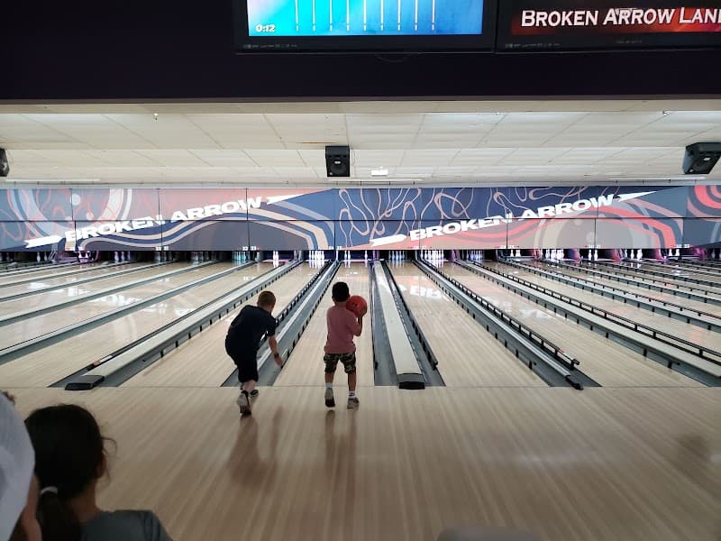 Interior view of Broken Arrow Lanes bowling alley
