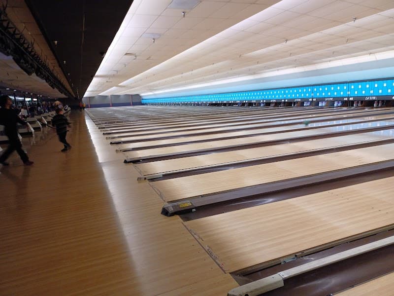 Interior view of Cal Bowl bowling alley