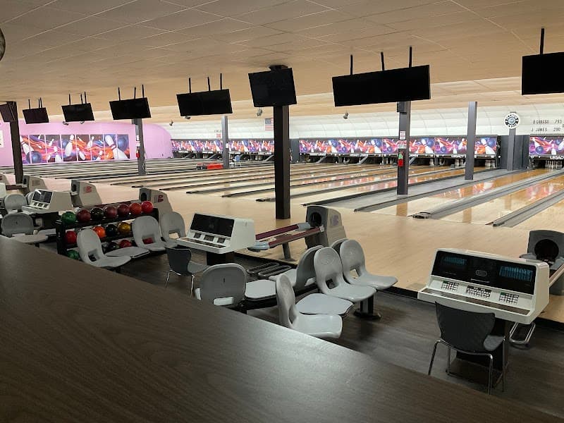 Interior view of Campani's Legacy Lanes bowling alley