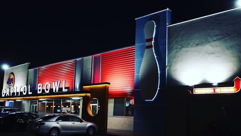 Interior view of Capitol Bowl bowling alley