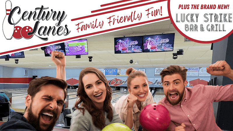 Interior view of Century Lanes bowling alley