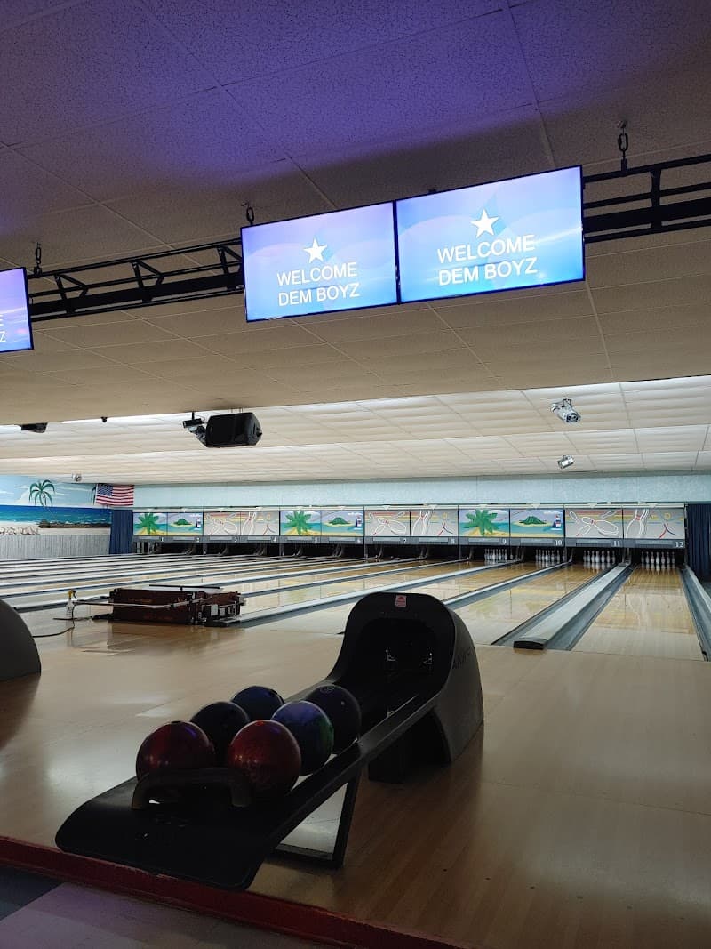 Interior view of Citrus Lanes bowling alley