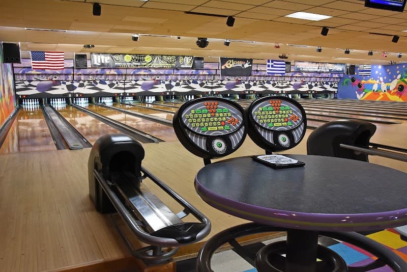 Interior view of Classic Lanes Greenfield bowling alley