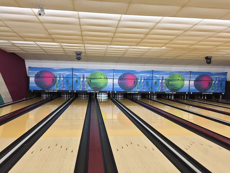 Interior view of Cold Spring Lanes bowling alley