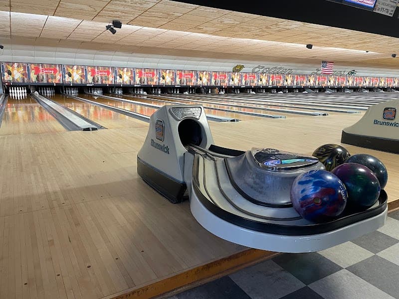 Interior view of Collier Lanes bowling alley
