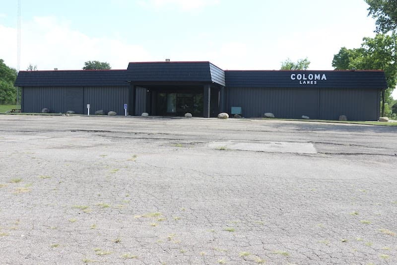Interior view of Coloma Lanes bowling alley