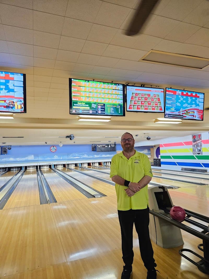 Interior view of Community Bowling Lanes bowling alley