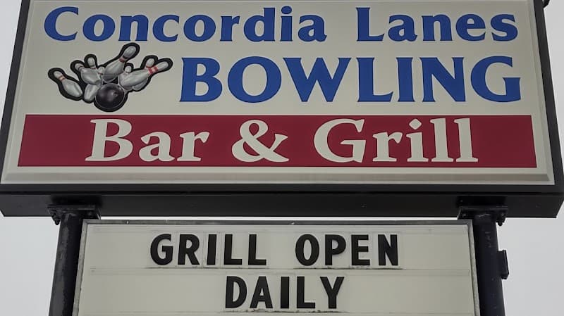 Interior view of Concordia Lanes Ltd bowling alley
