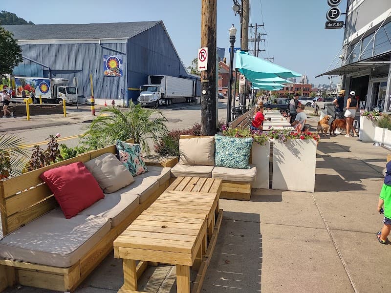 Interior view of Coop De Ville bowling alley