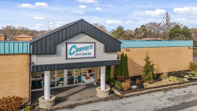 Interior view of Cooper's Bowl bowling alley