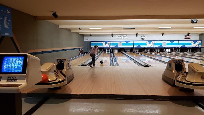 Interior view of Coral Bowling Lanes bowling alley