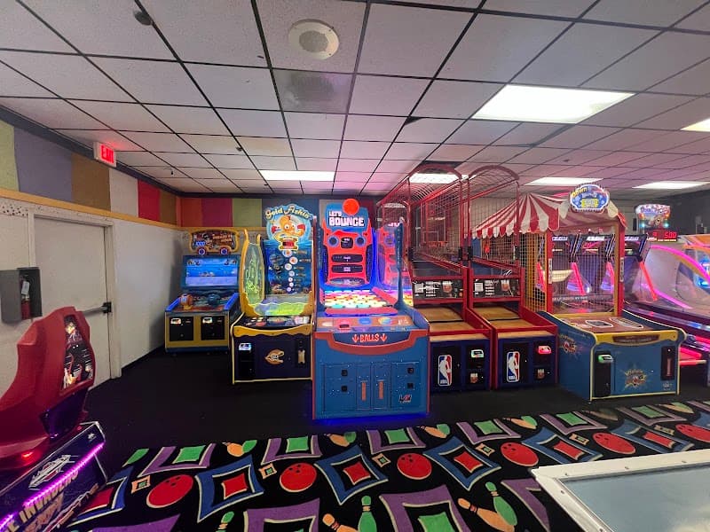 Interior view of Country Club Lanes bowling alley
