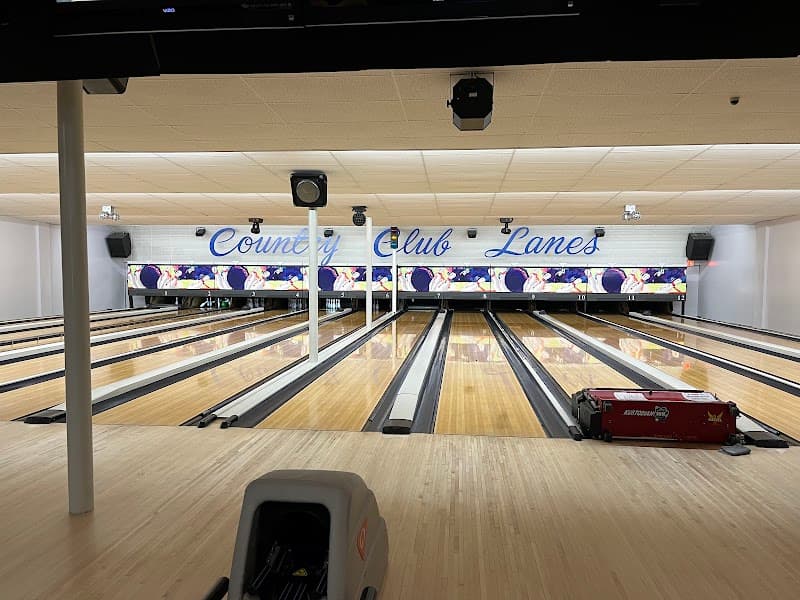 Interior view of Country Club Lanes bowling alley