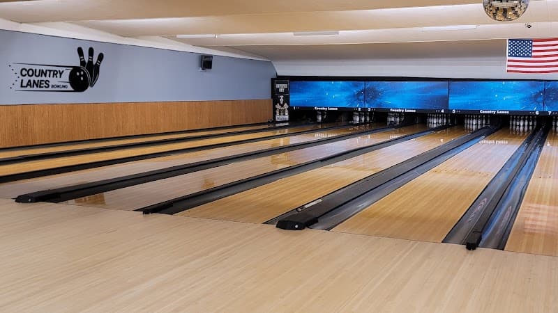 Interior view of Country Lanes Bowling Alley, Franklin, WI bowling alley