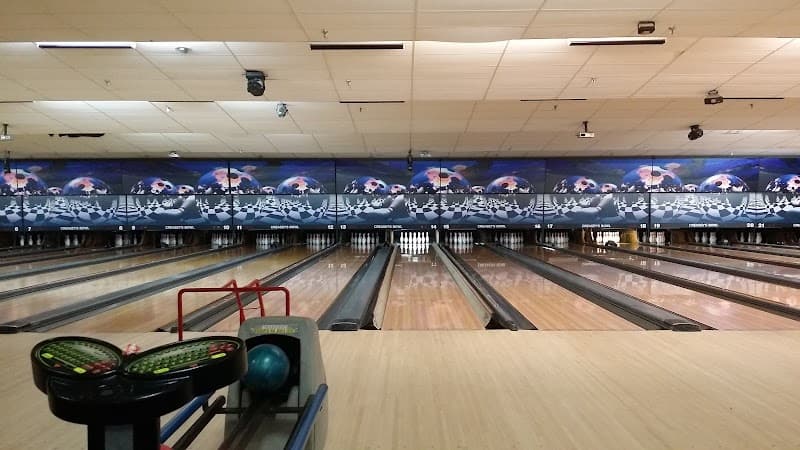 Interior view of Creasey's Bowl bowling alley