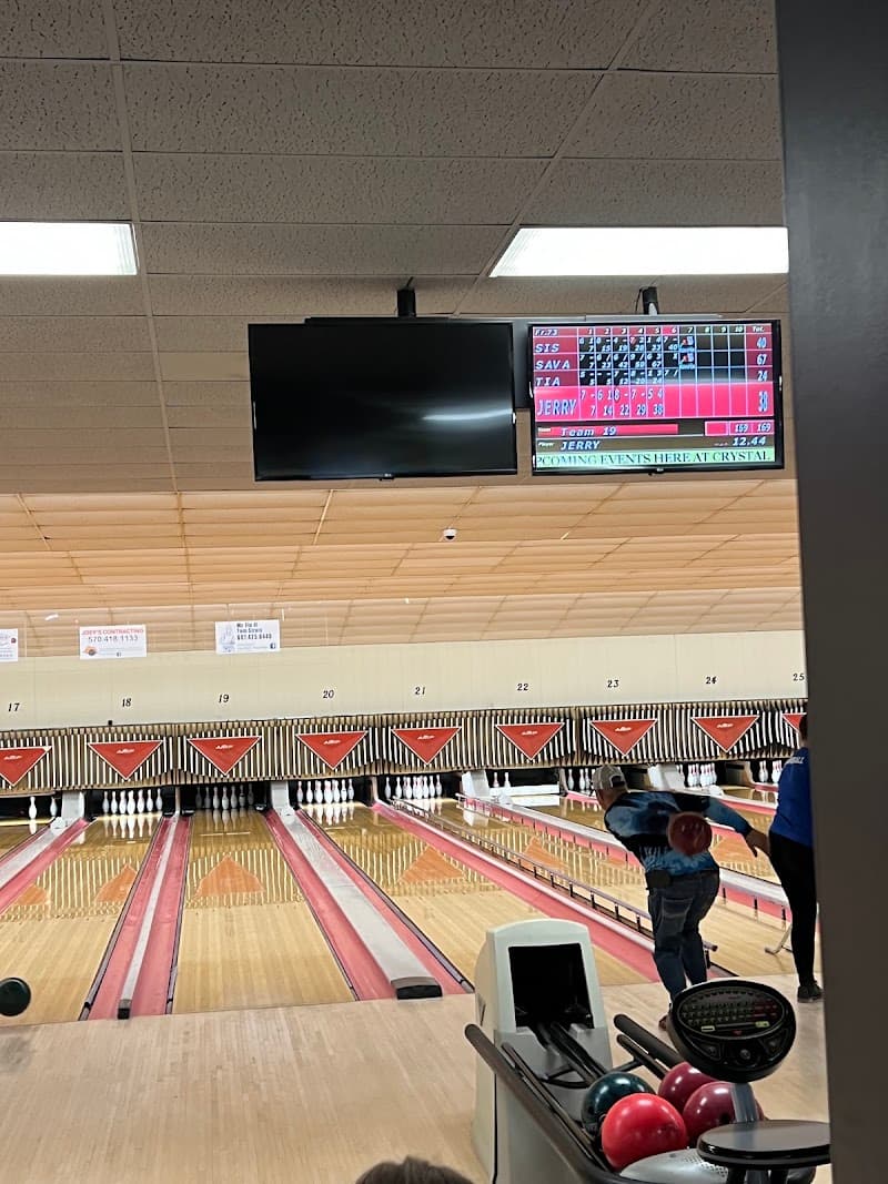 Interior view of Crystal Lanes bowling alley