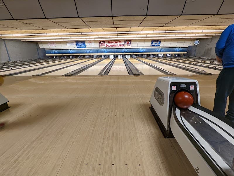 Interior view of Delaware Lanes Inc bowling alley