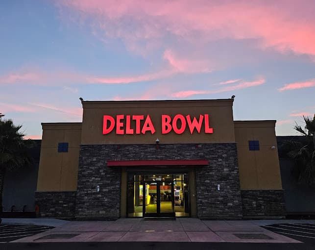 Interior view of Delta Bowl bowling alley