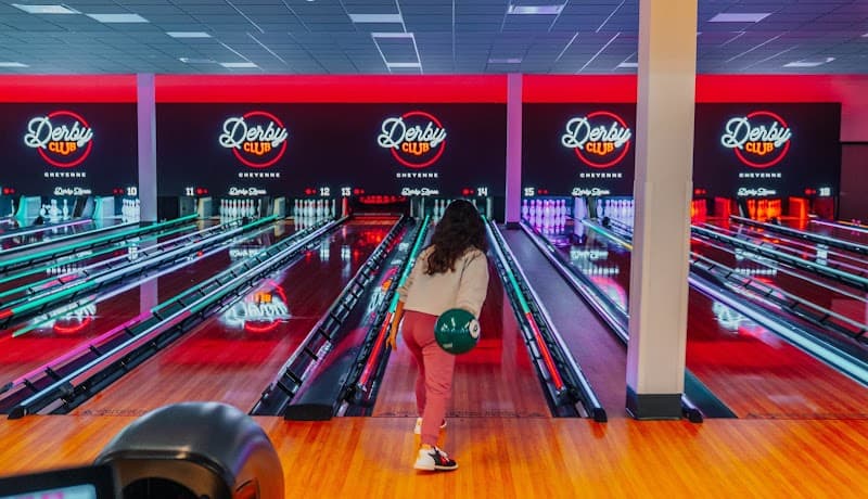 Interior view of Derby Lanes bowling alley