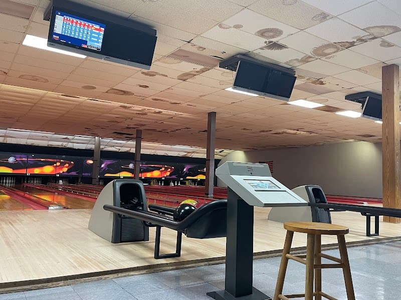 Interior view of Diamond Lanes bowling alley
