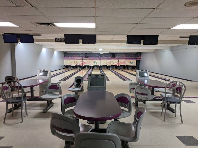 Interior view of Dragon Lanes bowling alley