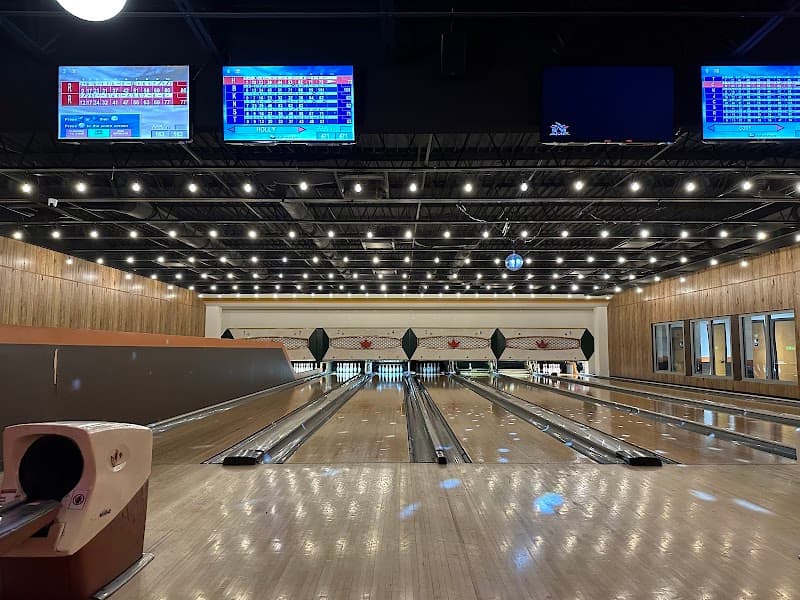 Interior view of Dust Bowl Lanes and Lounge bowling alley